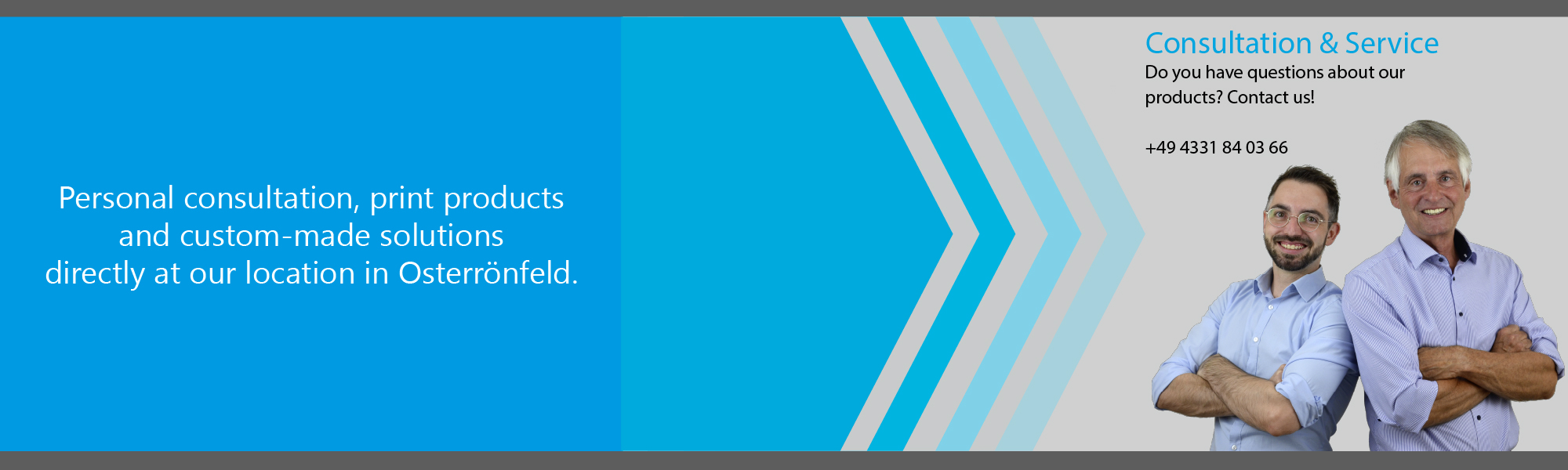 Personal consultation and service at RD Druck